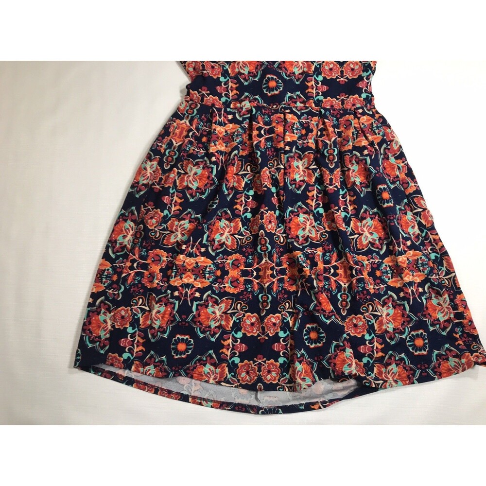 LuLaRoe Women's XL Multi Color Geometric Print Fit & Flare Dress - Picture 5 of 7